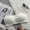 Novedad Europea y Americana Traje de Baño Envoltura de Pecho Negro y Blanco Tirante en la Espalda Cruzado Espalda Hermosa No Delgada Verano Sin Aros Tubo Envolvente de Pecho