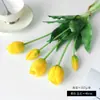 5 maços de tulipas, um best-seller transfronteiriço, flores artificiais com toque de luxo, tulipas de borracha soft-touch, decoração de casa, flores artificiais