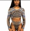 Amazon Comércio Exterior Feminino Split Maiô AliExpress Sexy Europeu e Americano Biquíni Retro Manga Longa com Impressão de Manga