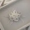 Flores de Tecido Tridimensionais de Cetim Estilo Coreano, Acessórios de Cabeça de Luxo, Acessórios DIY Feitos à Mão, Acessórios de Flor de Cinco Pétalas, Acessórios para Roupas