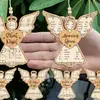 Venta Caliente Transfronteriza Manualidades Navideñas Colgantes Decoración Navideña Suministros para Fiestas Regalos de Navidad Colgantes de Madera