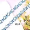 Moda Original Color AB Cadena Floral Accesorios para Ropa Cadena de Diamantes Decoración DIY para Ropa Zapato Bolsa Accesorios Cinturón de Diamantes de Cristal