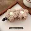 Grampo de Cabelo Flor de Lã Outono e Inverno para Mulheres 2025 Novo Elegante Atrás da Cabeça Presilha Banana Presilha Vertical Presilha Acessórios de Cabeça