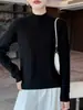 Suéter casual de punto trenzado 100% lana con cuello semi-alto para mujer, top de punto grueso de lana pura holgado para otoño e invierno