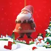 2025 Natal Transfronteiriço Nova Série Papai Noel Acrílico Enfeites Planos Pendurados Decorações Criativas para Árvore de Natal