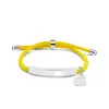 Pulsera Personalizada con Logo de Publicidad Transfronteriza, Pulsera Trenzada de Acero de Titanio Grabado con Corazón Diagonal Multicolor para Regalo Navideño