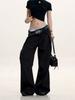 Calça Plissada de Perna Reta Estilo "Old Money" Yongfang para Homens e Mulheres, Versátil Vintage Texturizada Solta Afinando Três-Dimensional Moderna Simples Casual