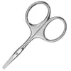 Tijeras de Acero Inoxidable para Recortar Cejas, Recorte de Cejas para Maquillaje, Tijeras para Pestañas, Recorte de Vello Facial y Barba, Tijeras Seguras para Recortar Nariz de Punta Redonda