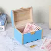 Alcancía Infantil Solo Entrada y Salida, Caja Pequeña Cerrable, Alcancía de Madera Antirrobo, Estilo Chino Anticaída Retro Ahorro de Dinero