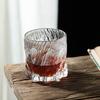 Copo de Whisky Estilo Japonês Doméstico Nicho Design de Rocha Copo de Cerveja Vidro Esculpido Fosco Taça de Vinho Vintage