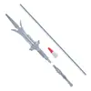 Fengshenyan Grande Yangjian Faca de Três Pontas e Duas Bordas Prata Plástico Brinquedo Er Langshen Modelo de Arma Adereços Cos