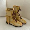 Botas de Boxeo Retro 2026 con Aumento Interno de Altura para Mujeres Bajas Cierre de Cordones Cremallera Lateral Botas de Entrenamiento Alemanas Botas de Vaquero Occidental Botas Martin