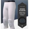 Calças de Compressão Esportiva com Proteção de Joelho em Favo de Mel, Joelheiras Anticolisão, Calças 3/4 para Corrida, Basquete, Proteção para Pernas Masculinas
