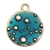 Mistura 20 Acessórios de Joias de Liga Azul com Gota de Óleo DIY Pulseira Brincos Chaveiro Sereia Estrela do Mar Flor Pingente