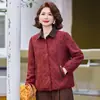 Elegante ropa de abrigo de otoño para mamás: nueva chaqueta cárdigan casual de corte ajustado para mujeres de mediana edad y mayores, de primavera y otoño, con cuello de solapa