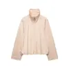 Roupas femininas europeias e americanas transfronteiriças, populares no AliExpress, jaqueta aviador retrô casual da moda com gola alta