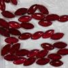 Piedra Suelta de Corindón Rojo Sintético Marquise 5# Fondo Plano Brillante Forma de Oliva Fondo Plano Superficie Lisa Piedra Suelta de Rubí 5# Venta al por Mayor