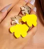 Amazon Transfronterizo Frescos Coloridos Pendientes de Flor de Girasol Dulce Atmósfera Pendientes Colgantes de Flor de Tulipán Joyería