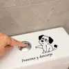 BRUP Calcomanía Divertida de Perro para Inodoro en Español Decoración Creativa para Baño Calcomanía Removible HS4812C