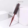 Peine de pelo de melena de cerdo de loto, forma cilíndrica, peine esponjoso, peine de madera, peine redondo, peine pequeño, peine portátil para el cabello