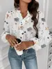 2025 Comercio Exterior Transfronterizo de Amazon Wish Sitio Independiente Primavera y Otoño Europeo y Americano Camisa con Volantes Camisa de Manga Larga para Mujer