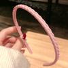 Diadema Trenzada Delgada, Liga para el Cabello Mate, Diadema Trenzada para Mujer, Pinza para el Cabello para Lavarse la Cara, Accesorio para el Cabello Dentado Color Morandi, Envolvente