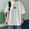 Camiseta de manga corta con letras sencillas y modernas de estilo Hong Kong para hombre, camiseta holgada de verano estilo coreano, ropa para hombre, camisa básica para hombre