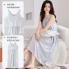 Nova Camisola de Algodão Puro Sem Mangas Confortável Respirável para Dormir Feminina de Verão com Bojos Leve e Fina Doce Roupa de Casa
