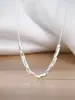 Novo Colar Quadrado Pequeno de Prata Esterlina S925 Feminino Geométrico Nicho Versátil Moda Corrente da Clavícula Estilo Coreano Venda Direta da Fábrica