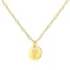 Diseño de Nicho Sentido Ronda 26 Letra Colgante Pam Collar Moda Femenina Versátil Todo-partido estilo ins Cadena para Clavícula Collar