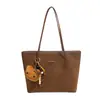 Bolsa tote estilo coreano para o dia a dia, nova coleção outono 2026, cor sólida, bolsa de ombro/axila única da moda, bolsa tote elegante e de grande capacidade