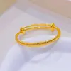 Pulseira Infantil Céu Estrelado Chuva de Meteoros Empurra-Puxa Barriga Redonda Pulseira Redonda Infantil Banho de Ouro a Vácuo Joias Dropshipping