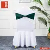 Capa de Cadeira para Banquete de Casamento com Flor, Espessa, Elástica, Sem Laço, para Encosto de Cadeira, Decoração Especial para Cerimônia de Casamento Borboleta, Laço
