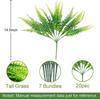 Planta verde artificial transfronteriza 7 tenedores flor de plástico hierba de primavera tallo de romero helecho persa eucalipto enchufe de partición decorativo interior y exterior