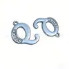 Nuevo Llavero de Metal con Incrustaciones de Diamantes de 26 Letras, Colgante para Bolso, Colgante Sencillo para Collar, Accesorios DIY, Venta al por Mayor