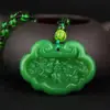 Colar verde escuro feminino estilo étnico corrente de suéter pingente joias corrente de suéter de comprimento médio pingente de roupa acessórios de pingente
