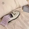 Calcetines de Algodón Coreanos Antiolor y Antibacterianos de Tubo Largo con Borde Enrollado para Mujer, Calcetines Delgados Slouch para Primavera y Verano, Calcetines Sin Costuras de Longitud a la Pantorrilla Estilo JK para Mujer