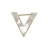 Broche Pequeno Simples em Forma de V Madrepérola High-End para Mulheres Fivela Anti-Exposição Corsage de Colar Pino Personalizado Elegante e Moderno Fixo