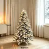 Árbol de Navidad mixto flocked de PVC+PE encriptado transfronterizo con luces, árbol automático encriptado simulado, decoración navideña de tamaño completo