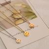 Colgante de Acero de Titanio con Cara Sonriente Estilo Coreano para Mujer, Versátil, Gama Alta, No se Desvanece, Joyería de Lujo Ligero, Simple, Moda, Nuevo