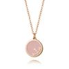 Collar de Calabaza con Aberturas Moda Coreana Más Vendido Diamante Oro Rosa Acero de Titanio Versátil Diamante Real Que No Se Desvanece +