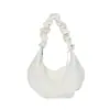 Bolso de nube plisado estilo casual para mujer, nuevo bolso tipo dumpling con cordón 2026, bandolera de un solo hombro de gran capacidad para el día a día, bolso para debajo del brazo