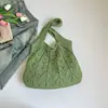 Bolso Tote de Punto Hueco de Gran Capacidad Estilo Nuevo, Bolso de Playa Casual de Moda y con Estilo, Bolso de Hombro Artístico Estilo Bosque