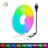 Fita de LED Neon RGB Flexível de Silicone com Controle de 24 Teclas, Mini Controle por Aplicativo Bluetooth.