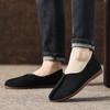 Zapatos de Tela de Pekín Antiguos para Hombre de Mediana Edad y Ancianos Estilo Étnico Zapatos Slip-on para Ancianos Cómodos Zapatos de Monje Resistentes al Desgaste Zapatos de Res para Papá