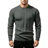 2026 Nuevo suéter de punto trenzado redondo para hombre de Amazon, de moda y a la moda, capa base casual