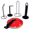 Estante de almacenamiento de hierro al por mayor, soporte para platos con logotipo, estante portátil, accesorios para sombreros de paja de fútbol, accesorios para platos con logotipo.