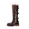 Botas de nieve largas Utopia para mujer 2025 invierno nuevo estilo rusas de caña alta con hebilla forro grueso moda cálido zapatos de algodón