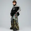 Ropa Moderna de Street Dance para Niños y Niñas, Sudaderas Frescas y Atractivas de Manga Larga con Bloques de Color, Ropa de Baile Hiphop, Ropa de Performance de Marca Moderna Hip-Hop