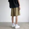 Shorts Casuais de Moda com Zíper Lateral Duplo de Gelo de Seda Secagem Rápida Verão 2024